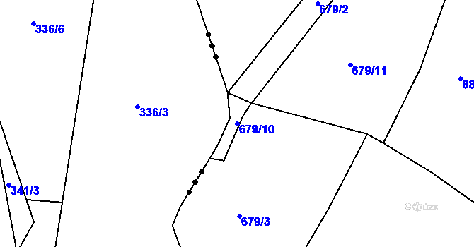 Parcela st. 679/10 v KÚ Malinová, Katastrální mapa