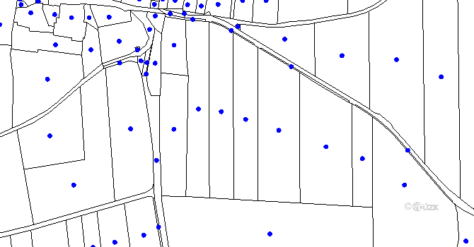 Parcela st. 455/1 v KÚ Málkov u Suchomast, Katastrální mapa