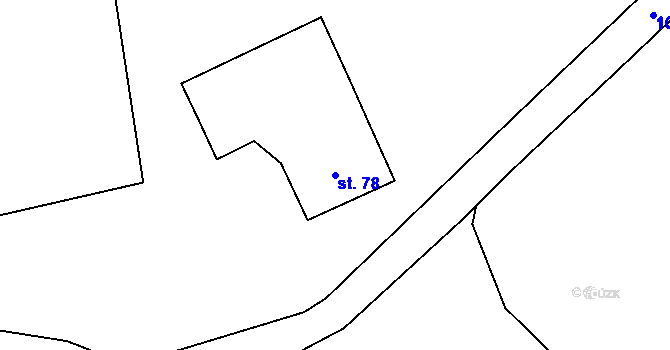 Parcela st. 78 v KÚ Málkov u Suchomast, Katastrální mapa
