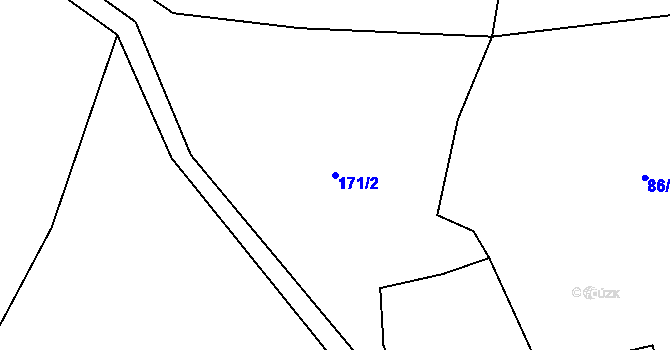 Parcela st. 171/2 v KÚ Střítež u Malonic, Katastrální mapa