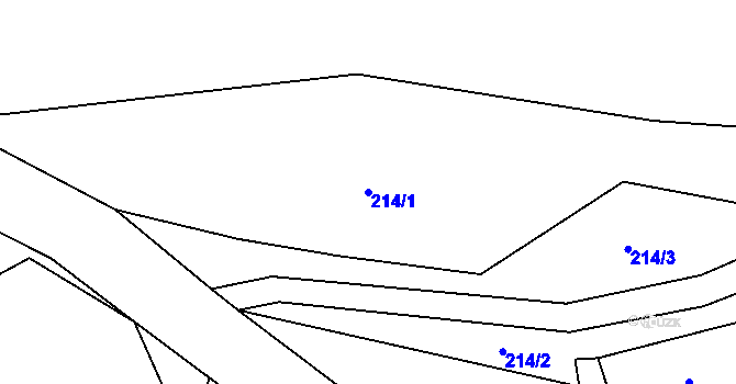 Parcela st. 214/1 v KÚ Jaroměř u Malont, Katastrální mapa