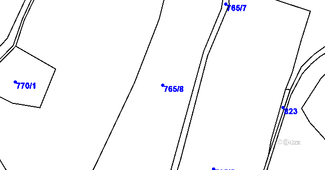 Parcela st. 765/8 v KÚ Jaroměř u Malont, Katastrální mapa