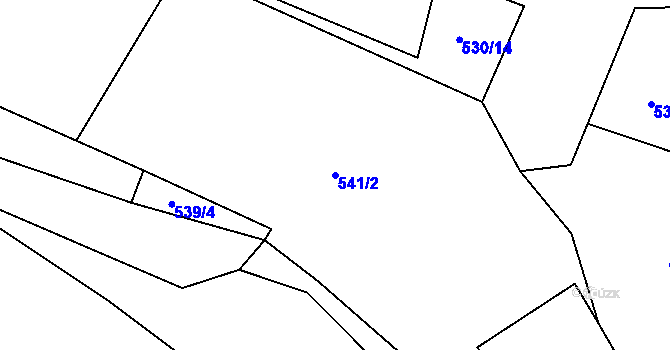 Parcela st. 541/2 v KÚ Jaroměř u Malont, Katastrální mapa