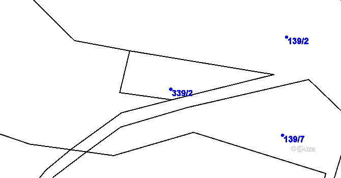 Parcela st. 339/2 v KÚ Hodonice u Malont, Katastrální mapa