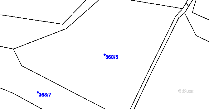 Parcela st. 368/5 v KÚ Hodonice u Malont, Katastrální mapa