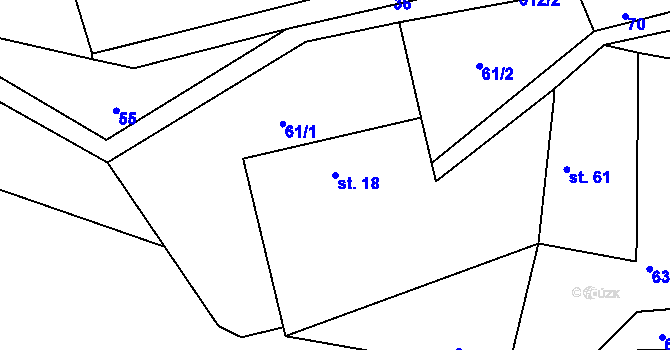 Parcela st. 18 v KÚ Malotice, Katastrální mapa