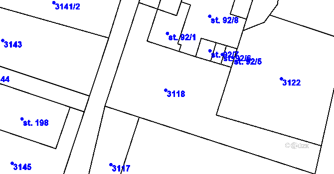Parcela st. 812/22 v KÚ Malovice u Netolic, Katastrální mapa