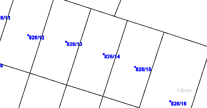 Parcela st. 826/14 v KÚ Malovice u Netolic, Katastrální mapa