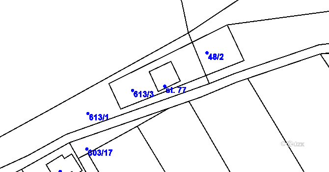 Parcela st. 77 v KÚ Bečice nad Lužnicí, Katastrální mapa