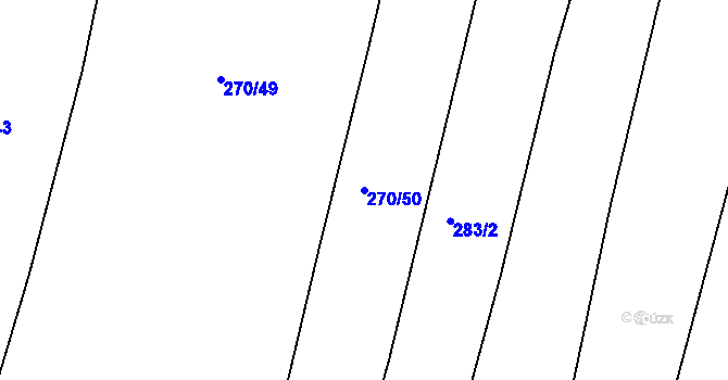 Parcela st. 270/50 v KÚ Bečice nad Lužnicí, Katastrální mapa