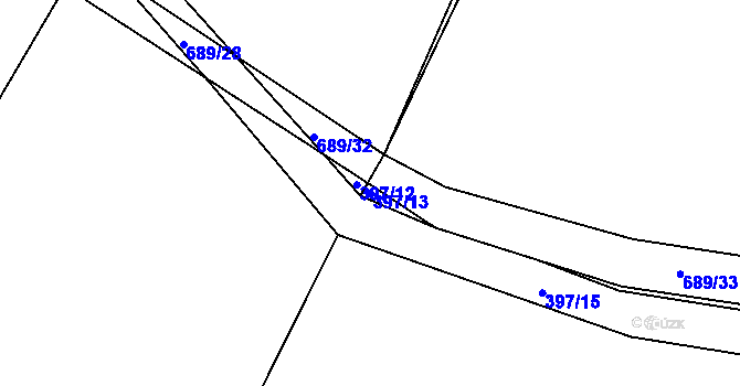 Parcela st. 397/13 v KÚ Bečice nad Lužnicí, Katastrální mapa