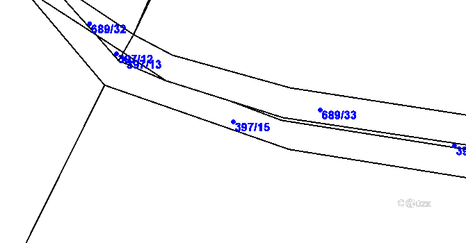 Parcela st. 397/15 v KÚ Bečice nad Lužnicí, Katastrální mapa