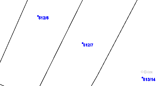 Parcela st. 512/7 v KÚ Bečice nad Lužnicí, Katastrální mapa