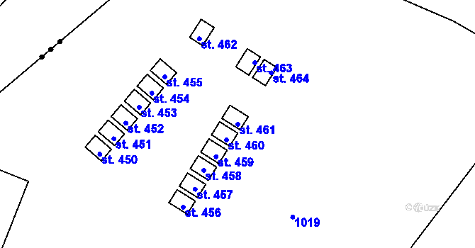 Parcela st. 461 v KÚ Malšice, Katastrální mapa
