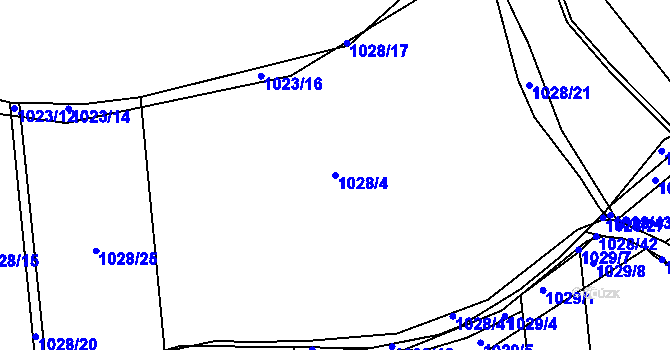 Parcela st. 1028/4 v KÚ Malšice, Katastrální mapa