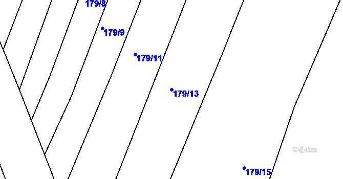 Parcela st. 179/13 v KÚ Malšice, Katastrální mapa