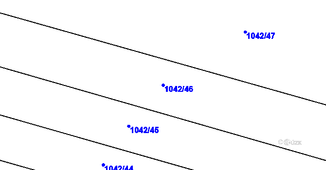 Parcela st. 1042/46 v KÚ Malšice, Katastrální mapa
