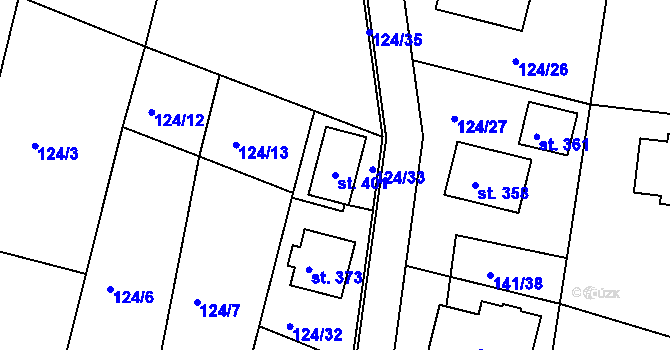 Parcela st. 401 v KÚ Malšova Lhota, Katastrální mapa