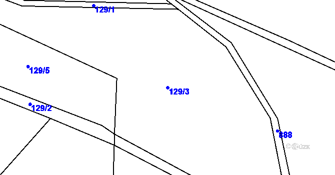 Parcela st. 129/3 v KÚ Malšovice, Katastrální mapa