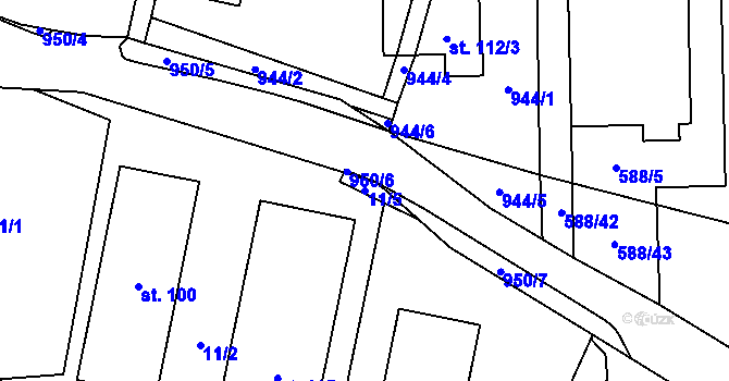 Parcela st. 11/5 v KÚ Malšovice, Katastrální mapa