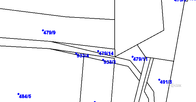 Parcela st. 479/14 v KÚ Malšovice, Katastrální mapa