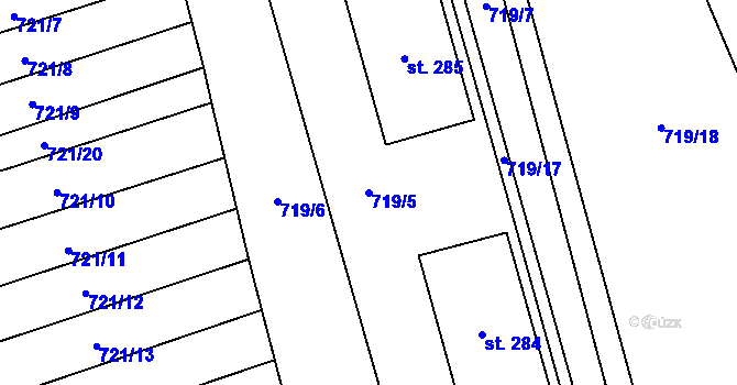 Parcela st. 719/5 v KÚ Malý Beranov, Katastrální mapa
