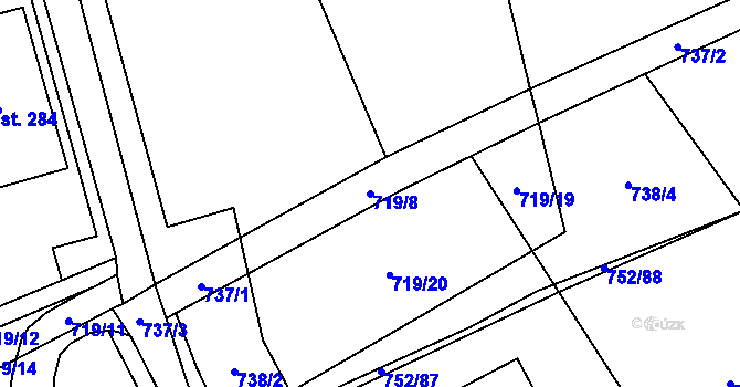 Parcela st. 719/8 v KÚ Malý Beranov, Katastrální mapa