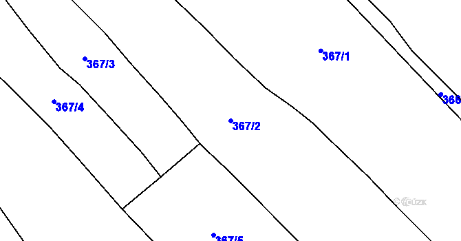 Parcela st. 367/2 v KÚ Malý Jeníkov, Katastrální mapa