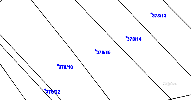 Parcela st. 378/16 v KÚ Malý Jeníkov, Katastrální mapa