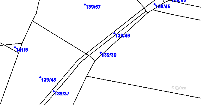 Parcela st. 139/30 v KÚ Malý Jeníkov, Katastrální mapa
