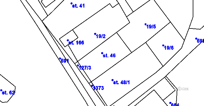 Parcela st. 46 v KÚ Malý Újezd, Katastrální mapa