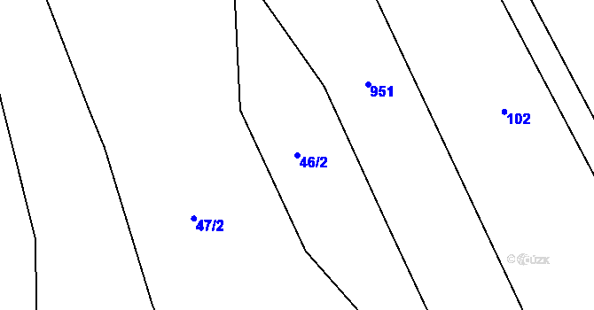 Parcela st. 46/2 v KÚ Brdo u Manětína, Katastrální mapa