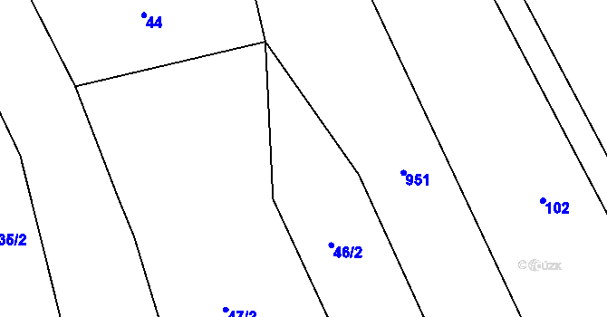 Parcela st. 45/1 v KÚ Brdo u Manětína, Katastrální mapa