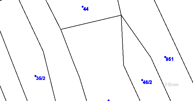 Parcela st. 45/2 v KÚ Brdo u Manětína, Katastrální mapa