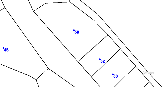 Parcela st. 51 v KÚ Brdo u Manětína, Katastrální mapa