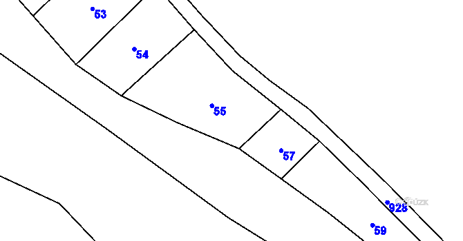 Parcela st. 56 v KÚ Brdo u Manětína, Katastrální mapa