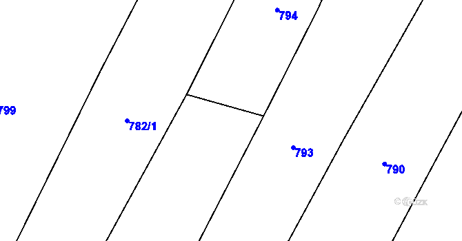 Parcela st. 774/10 v KÚ Brdo u Manětína, Katastrální mapa