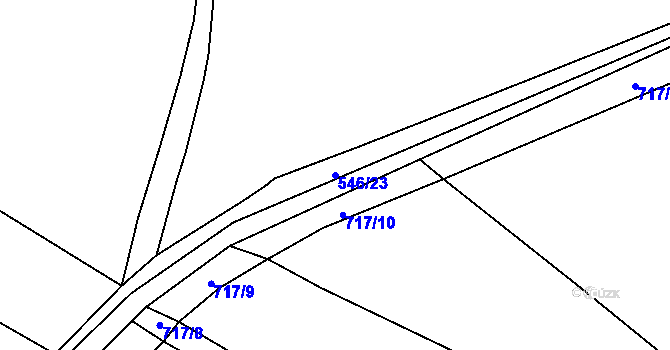 Parcela st. 546/23 v KÚ Česká Doubravice, Katastrální mapa