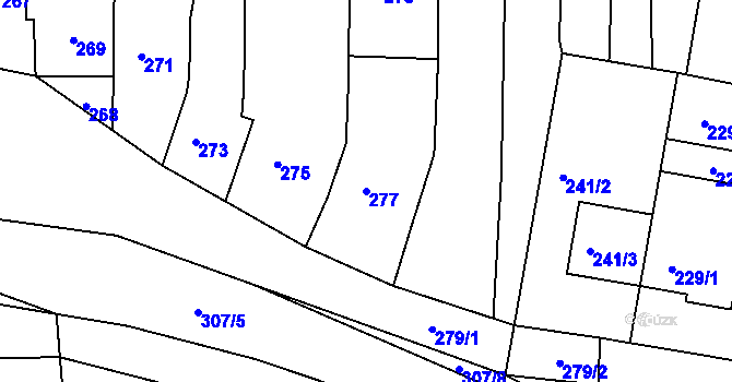 Parcela st. 277 v KÚ Marefy, Katastrální mapa