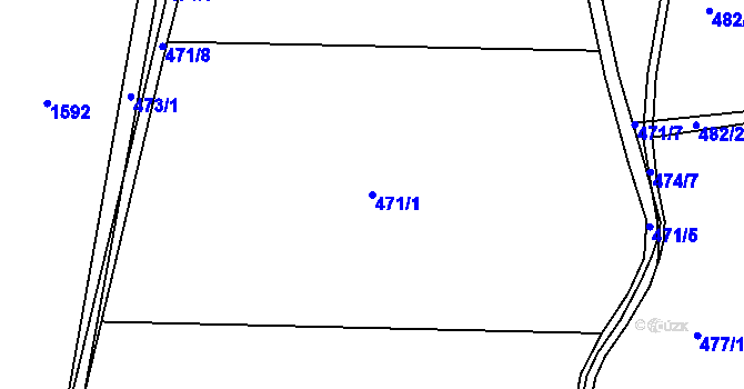 Parcela st. 471/1 v KÚ Marefy, Katastrální mapa