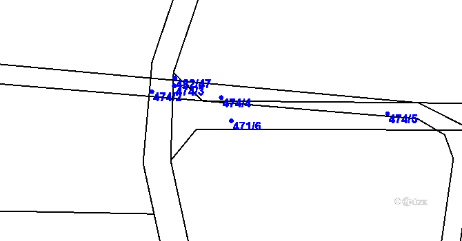 Parcela st. 471/6 v KÚ Marefy, Katastrální mapa