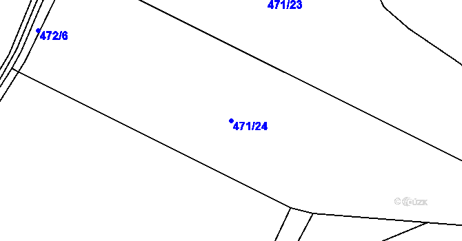 Parcela st. 471/24 v KÚ Marefy, Katastrální mapa