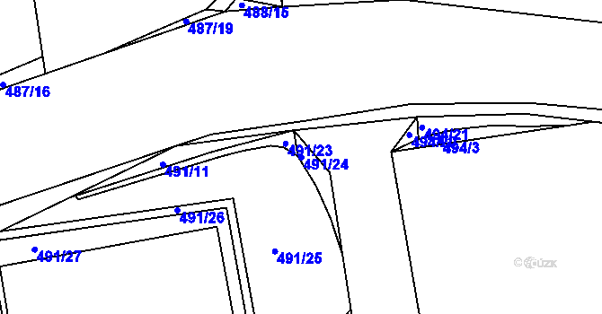 Parcela st. 491/24 v KÚ Marefy, Katastrální mapa
