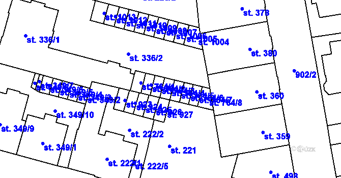 Parcela st. 764/4 v KÚ Mariánské Lázně, Katastrální mapa