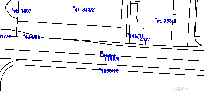 Parcela st. 158/4 v KÚ Mariánské Lázně, Katastrální mapa