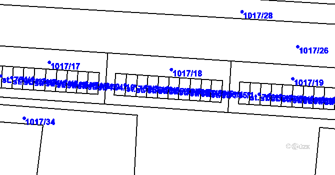 Parcela st. 755/8 v KÚ Úšovice, Katastrální mapa