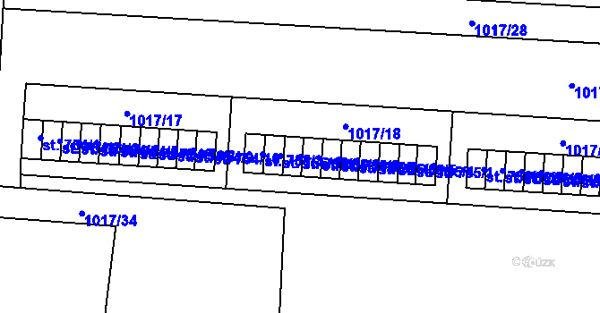 Parcela st. 755/9 v KÚ Úšovice, Katastrální mapa