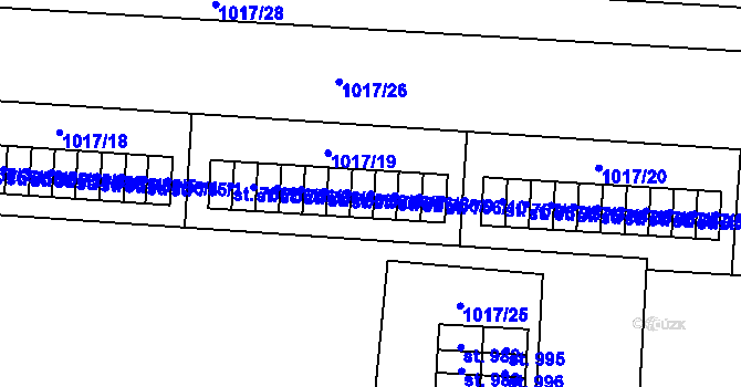 Parcela st. 756/7 v KÚ Úšovice, Katastrální mapa