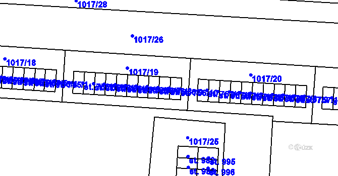 Parcela st. 756/9 v KÚ Úšovice, Katastrální mapa