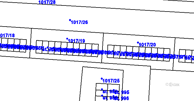 Parcela st. 756/10 v KÚ Úšovice, Katastrální mapa